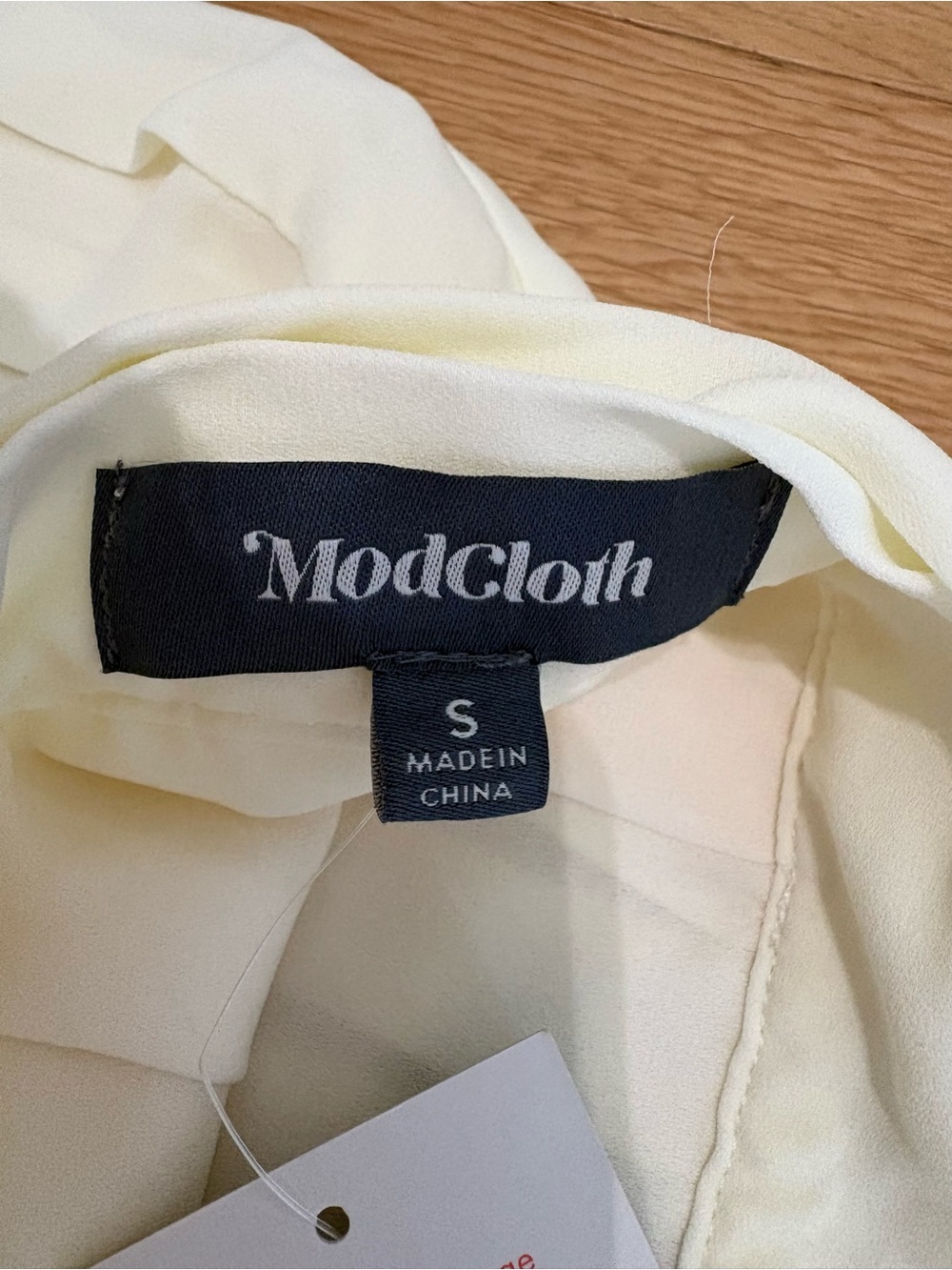 ModCloth Cream Pleated Tie Waist Midi Skirt Size S New With Tags NWT - Picture 5 of 11